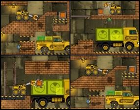 Truck Loader comes to us with brand new levels and features. As previously your task is to load boxes into large truck. Use Arrow keys or W A S D to move your robot. Press Space to jump. With your mouse you can control your magnetic arm to attract objects.
