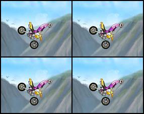 Race your bike, truck, quad or skateboard over hills and obstacles and finish each level without falling. USE: Up arrow: accelerate, Down arrow: brake/reverse, Left arrow: lean left, Right arrow: lean right, Space bar: jump, M: show/hide mini map, P: pause, Z: use turbo (doubles the player's speed for 5 seconds)