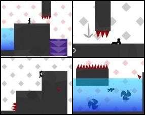 This is a something like parkour style game where you take control over some little stick dude. Your task is to reach the exit point in all levels. You have to jump, climb, slide, swim and do many other actions to survive and reach your goal. Use W A S D or arrows to play the game.