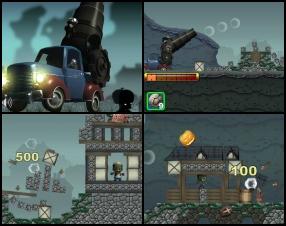 Another castle tower destruction game where all you have to do is use your cannon to destroy all constructions and zombies inside them. Set angle and power of your shoot using your Mouse. Click to fire.
