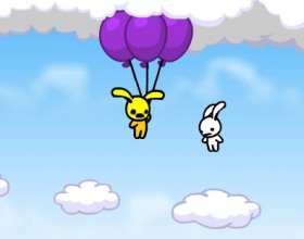 Acid Bunny 2 - In this strange but funny free online game you have to guide little acid bunny through different levels. Jump over clouds, collect various items and many more. Use arrow keys to move and jump. Press Jump button twice for a double jump.