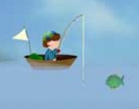 Action fish - Your aim is to catch as many fish, as you can before the time runs out. Control the boat with arrow keys, use the space bar to fish. Try to catch the golden balls to increase your time. Let's have some fun with this funny game!