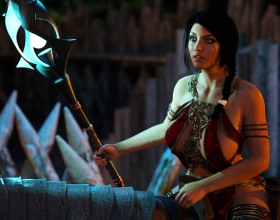 Anna's Curse - Immerse yourself in the atmosphere of the Middle Ages, where you play as a seductive brunette named Anna! Her studies at the Academy of Gallaim are almost over, and she’s one of the best students. Skilled in destructive magic, she’s not afraid to face the hordes of orcs roaming nearby. She volunteers to help in the fight against the vile creatures despite warnings about the horrible things they do to beautiful women. They force them to breed and make them their sex slaves. But Anna isn’t scared, maybe even the opposite. Discover what secret desires and passions drive this fiery young woman. She’s not as simple or naive as she seems. Go on this adventure with her!