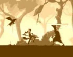 Armed with Wings 3 - Your task is to help Leo and his eagle on their adventure around the land of dark creatures. Fight all monsters and solve different puzzles. Use Arrows to move or fly around. Press A to hit, S to attack using your weapon, D to use special ability. Use W to control the eagle.