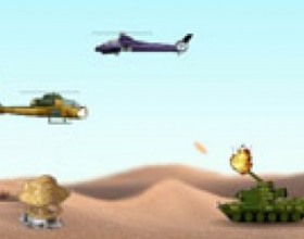 Army Copter - You're in an Army Copter. Your mission is to neutralize as many enemy units as you can. Blow the other helicopters, tanks and other enemies away. Use arrows for movement and SPACE for shootin'. Do not forget to pick different bonuses dropped by parachutes, as they are very helpful!