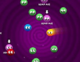 Ballies - Your goal in this color matching game with some shooter and mouse avoiding elements is to move your Ball and avoid other Balls to survive! You can only bump into other Balls with the same color as the background! Get bonus points for combos. And collect available power-ups. Use mouse to control the ball. Click to drop down a bomb.