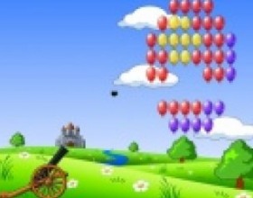 Balloons Hunter - Another great balloon shooting game. Just pop required number of balloons to pass the level. You have limited number of cannon balls. Use Mouse to set angle and fire.