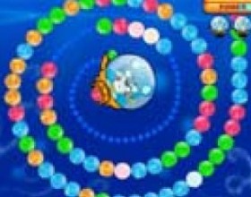 Bear and cat - This games is a great "Zuma" game's version. You objective is to annihilate all balls that are moving to the center of the screen. Throw a ball to the moving enemy to make a chain from at least three balls of the dame color. Use mouse to control the game.