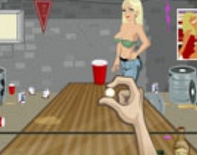Beer Pong - Shoot the ball into the cup with the proper angle. To shoot the ball first click your mouse, hold it, drive down fast and when you cross the line release the button. Read instructions in the game. Have fun!