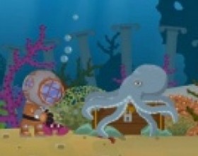 Bermuda Diver - Your task is to guide and help Bermuda Diver to explore the ocean. Be sure that he find his way back home. Use your mouse to point and click on objects and locations.