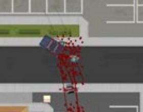Blood Car 2000 Deluxe - You have a car and run people over but its okay because they're like zombies or something. Evil zombies created in a government run conspiracy. Only one person can stop them. That person is you... and your car.