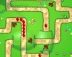 Bloons TD 5 - Already fifth part of Bloons Tower Defence game series. A lots of new monkeys and features in this version. Looks like there are also some paid features, but you don't need to use them anyway. Stop the balloons and do not let them cross the map. Upgrade monkeys regularly. Use Mouse to control the game.