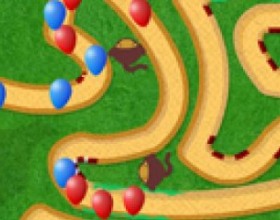 Bloons Tower Defence 3 - Защити свое поле от нашествия воздушных шаров. Поставь воинов на стражу и следи за происходящим на твоей территории. Избавься от всех шаров и постоянно модернизируйся для лучших результатов в игре. Управление при помощи мышки.