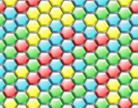 Bricks Breaking Hex - Break up the bricks in this hexagonal puzzler. Destroy all bricks by clicking them in groups of the same color. Clicking on single bricks will cost you a star, so look few moves forward before click. Game's over when you're out of stars.