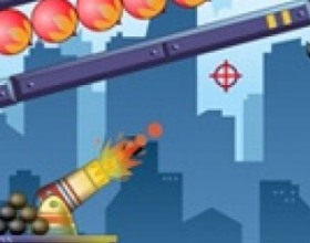 Cannon Venture - Your task is to hit the balloons with the bullet of your cannon and don't let the balloon fly into the sky. Otherwise you will have to retry your level. Use the mouse to aim and fire with your cannon.