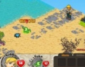 Castaway - Your task is to return peace on this island by killing annoying enemies. You will be supported by all pets. Discover and raise them and they will always fight for you. Use W A S D to move. Use Mouse to select and attack enemies, also interact with objects.