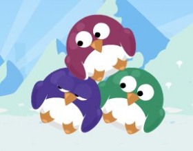 Colorful Penguins - Cut the ropes and ice blocks to hit the penguins and finish the level. You touch one penguin with the block only once. That's why you have to use your mouse precisely to leave a peace for everyone.
