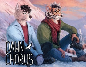 Dawn Chorus - Dive into a heartwarming and cozy furry gay story about passion, set against the backdrop of the frozen Norwegian fjords. You've moved to a new country for your studies, hoping to start fresh, but the past won't let you go. Two months into the semester, you head to a research station within the Arctic Circle, to a remote cabin. You begin to meet and bond with the other residents of the camp. Who are they? Among them is a childhood friend from your hometown. Can you leave old grievances behind and move forward without looking back? Where will those evenings by the fireplace lead, when isolation and desire amplify each other? Start your adventure right now!