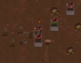 Dwarfs Under Siege - Твоя миссия - охранять свою деревню от зловещих врагов. Строй башни, Отпускай в бой своих воинов стрелков, чтобы они помогали тебе с уничтожением гоблинов. Для управления игрой используй мышку.