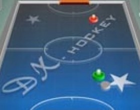 DX hockey - A air hockey game with multiple levels, passwords to level jump and powerups to spice things up. Use your mouse to move the puck in your area. Accumulate seven points to proceed to the next level. Get all bonus for your advantage.