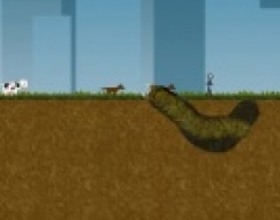 Effing Worms 2 - Готов ли ты принести полный хаос на землю? Управляй огромным червем и объедайся людишками, чтобы становится еще больше и сильнее. Для передвижения используй стрелки или W A S D.