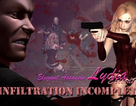 Elegant Assassin Lydia EP 2: Infiltration Incomplete - PLEASE: don't hit the gallery button all the time, click it once and then wait for gallery to get loaded (it's a heavy file and it doesn't have a preloader). Play as sexy Lydia, and help her take out waves of Elite Soldiers. Quickly press the corresponding keyboard keys. But anyway you'll lose and Lydia's life will be in the hands of those soldiers. Enjoy everything what's happening there.