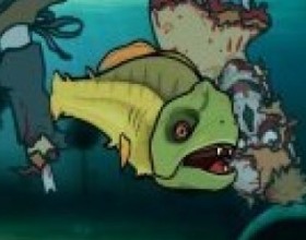 Feed Us 4 - Another great story about killer piranha! First thing you have to do is cause the aircraft crash. Then eat some falling people in the air. After you get in the water start your terror and eat everyone who swims in your water. Use your mouse to control the fish.