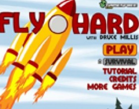 Fly Hard - You have to help Druce Willis fly hard and build the best rocket and collect as many diamonds as possible during the flight. Buy upgrades to make your rocket better and save the earth. Use arrow keys to steer rocket. Press Space to accelerate.