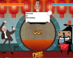 Fngrz of Fury - Your goal is to defeat various animals in text-fu combat. You do this by typing the given phrases as accurately and quickly as possible. As better you do as more powerful your attack becomes. There is small confusion, you don't need to press anything to drop a line (just press Space and keep typing).