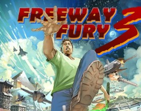 Freeway Fury 3 - Drive your car and them jump from one vehicle to another right on the highway. There's a lot of objects and items you can pick up or get points by crashing them. Use arrows to drive. Press Z to go into jump mode.