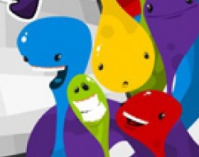 Gluey - Colored blobs are trapped in different shaped glasses. Your task is to free them. Little blobs of the same color stick together - you must click on them to make them disappear. Use special items to improve your score. Sometimes you need to remove group of blobs to release trapped ones. Clear all blobs to get 200 bonus points.