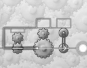 Gray Scale - Your task is to get ball from one side to another. Use mouse to start the movement of the ball - click on it and drag your energy ball through the path to the big circle. Problem is that the gears with paths don't match for you. Move around them to change the direction.