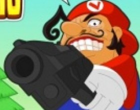 Gunner Vario - Angry parody of Mario - Vario is back with many new weapons for blasting away his enemies. Protect yourself by shooting enemies before they reach your tower. Earn money for upgrades and new weapons. Use Mouse to aim and fire.