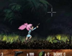 Guns n Angel - In this action packed platform shooter find your way through six levels and three unique environments. Kill hundreds of monsters on your way to confronting the final boss. Use the W A S D or arrows to move! Use mouse to aim and fire. Throw grenades with G key. Use Numbers 1 - 9 to change weapon.
