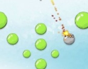 Hardball Frenzy pt. 2 - Your task is to shoot your fireball to touch every green ball in order to remove them and finish the level. Remember to avoid of touching red ones - level will be restarted. Use yellow balls to bounce off of them. Use Mouse to aim and shoot.