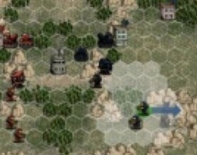 Hex Wars - In this free online game you can play against other players world wide. Build an army and destroy your opponent turn by turn. Capture enemy's buildings as fast as possible. Use Mouse to control this game. Follow in-game tutorial to learn everything about this game.