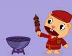 HTF - Pop BBQ Smoochie - Happy tree friends are making barbecue this time. You should help them to choose what to do – make corn, have a light or make kebab. Each choice causes different death. So it’s up to you what kind of death they will die.
