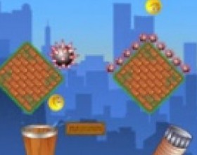 In The Bucket - In this fantastic physics game you have to move various objects around the screen in order to guide little smilies to the bucket. Smilies are flying out from the cannon. Use Mouse to drag items and click on the cannon to shot the ball.