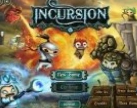 Incursion - Еще одна игра про сторожевые башни, где тебе надо охранять свое королевство от атакующих врагов. Кликай на башню, чтобы создать воина. Зарабатывай деньги и получай улучшения. Ты можешь обучать своих воинов, чтобы они могли лучше показать себя в бою. Используй мышку для управления.