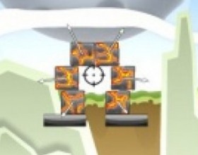 Kamikaze Blocks 2: Antigravity - Твоя задача - скинуть все блоки с экрана, чтобы небесные монстры могли их спокойно слопать. Чтобы это сделать взорви блоки при помощи динамита. Мышкой целься и стреляй по блокам.