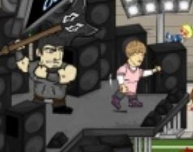 Kick Out Bieber 2 - This great game is for all haters of Justin Bieber. Your task is to kick Justin as high and far as possible! You have few helpers like a quick boxer, CIA agent and unicorn. Use your Mouse to play this game.