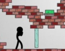 Kill A Stickman - Your mission is to use your cannon and shoot stones to hurt little black guy and pass the level. Use your mouse to aim, adjust power of your shoot and fire.