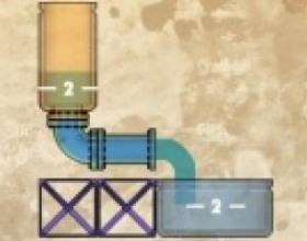 Liquid Measure 2 - Наполни всю посуду водой. Перемещай все доступные детали по экрану на правильные места, чтобы наполнить посуду. Мышкой выбирай и перемещай предметы по игровому пол. Кликай Start, чтобы протестировать свою конструкцию.