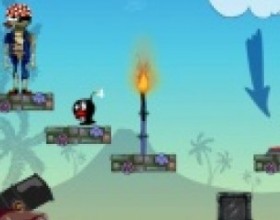 Mad Bombs - This game differs from all cannon puzzle games, this time your cannon is broken. You must guide your bombs to the targets by yourself to pass the level. Use Arrow keys to control the bomb, jump through fire and run to your target.