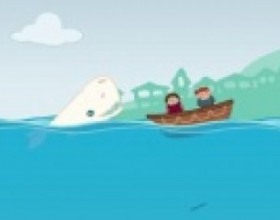 Moby Dick: The Video Game - Агрессивно настроенный кит решил перепугать всех до смерти. Помоги ему в этом кровавом дельце! Уничтожай лодки, пожирай рыбаков и зарабатывай бонусы. Управляй игрой при помощи мышки, кликом включай ускорение. Чтобы выжить, тебе надо все время есть и дышать.