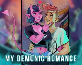 My Demonic Romance - This game is about a nerd guy who studies in a college and works a shitty job to pay the bills. He is so lonely, that hell noticed it and sent him a personal demon girl with horns, a tail and an insane desire to fuck. The guy tries to protect his new companion in a completely new world for her, and also does not forget to fuck her at every opportunity.