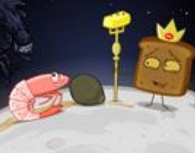 On the moon Ep. 11 - That day Toaster king is planning something exciting and he is consulting with Insanity prawn boy. Insanity prawn boy found big stinky egg and he thought that smell comes from Toaster king farts. At the end they discovered that this eggs belongs to aliens from another planet.