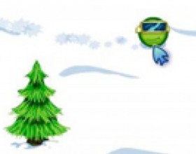 Pea Ski 2 - Complete skiing trial tracks. There is a progress bar at the bottom of the screen to guide you. Collect items, avoid Christmas trees. Get maximal speed, finish track as fast as you can - these are only few tasks for You to do. Use mouse to navigate Your Pea. Click and hold button to jump.