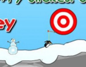 Penguin With Bow Golf - Penguin is going to the Bahamas using his bow and arrow. Your task is to help him on his journey. That means that you must get him to the red target on each level. Click and drag on the penguin to aim and set power, release to shoot. Use arrows to explore surroundings.