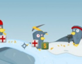 Penguinz - Fight in Antarctica killing 19 enemies and bosses in this intense shooter game. Buy new weapons and upgrades to build up your arsenal and take out the Penguin king! Use Controls: Arrow keys to move and jump, mouse to aim and fire. P to pause!